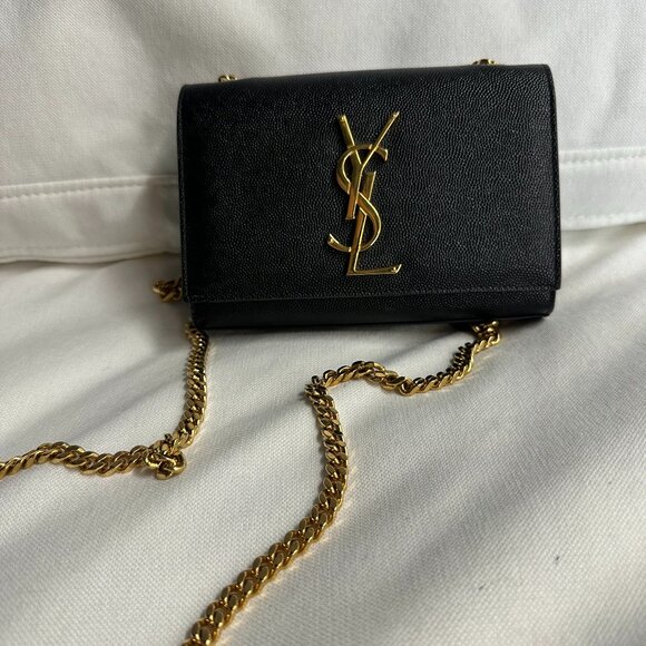 Saint Laurent Small Kate Black Leather Chain Bag - Picture 1 of 4